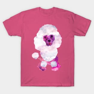 Watercolor Poodle Puppy Digital Art T-Shirt